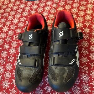 Peloton Black and Red Athletic Shoes